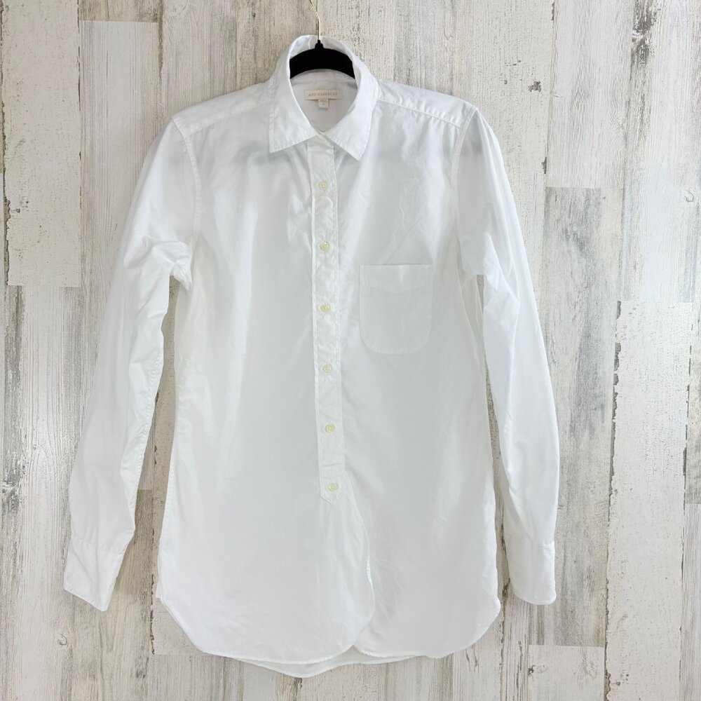ANN MASHBURN Women's White Button-Down Shirt